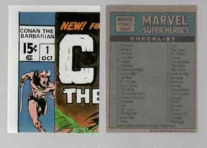 1976 Marvel Comic Book Heroes Conan the Barbarian Checklist SEE DESCRIPTION NOS - Picture 1 of 1