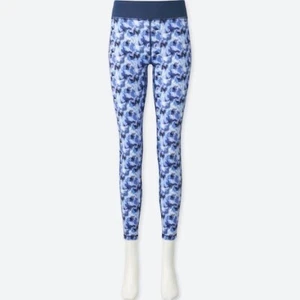 Uniqlo Leggings Größe Small Dry UV Cool Blue Sportlich Geometrisches Muster - Bild 1 von 7