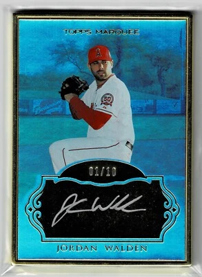2011 Topps Marquee Museum Collection Gold Frame /10 Jordan Walden #MCA-JWA Auto - Image 1 of 4