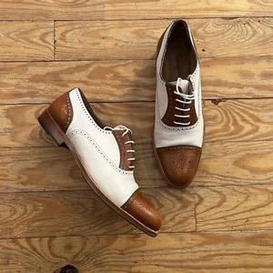 Caulaincourt Club Colonial Oxford braun weiß Leder, Größe 39,5 gebraucht, in einwandfreiem Zustand - Bild 1 von 9