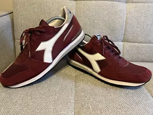 Diadora Camaro Trainer Borgogna - Uomo UK 11 Rara - Foto 1 di 7
