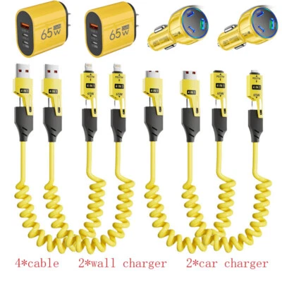 4 Pack Super Fast USB C Charger Universal Type C Data SYNC For iPhone 16 15 14 X - Image 1 of 4