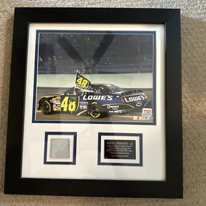 Jimmy Johnson #48 Mounted Memories gerahmt tatsächliches Stück Metall aus Rennwagen - Bild 1 von 4
