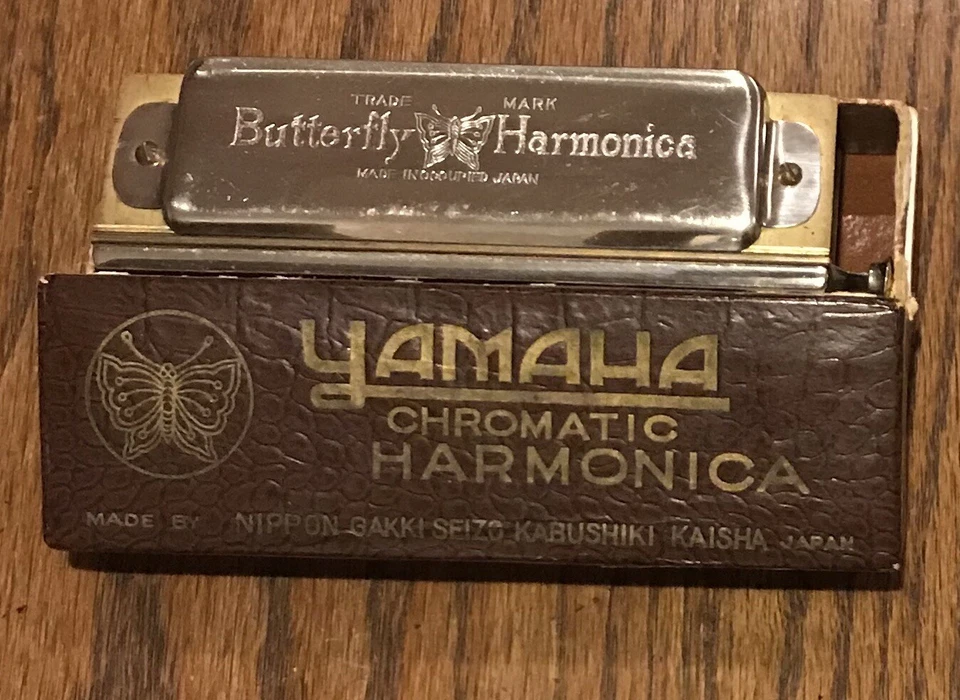 Armónica Cromática Mariposa Yamaha G2U Vintage Nº 500 Hecha en Japón Llave C Foto 1 de 4