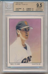 1990 Score Will Clark (Dream Team) (#684) (10 Centering/3-9.5's)  BGS9.5 BGS - Picture 1 of 2