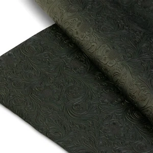 Tooled Faux Leather Western Embossed Vinyl - Fabric By The Yard - Picture 1 of 53