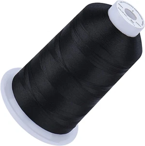 Simthread Embroidery Thread 5500 Yards Black 900, 40Wt 100% Polyester Brother - Picture 1 of 12