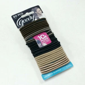 Corbatas para el cabello Goody Ouchless soporte elástico cola de caballo 30 piezas marrón desnudo brillante (paquete de 3) - Imagen 1 de 1