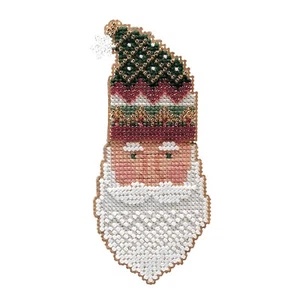 Kris Kringle 1999 Bead Ornament Kit Mill Hill 1999 Charmed Santa Faces - Picture 1 of 3