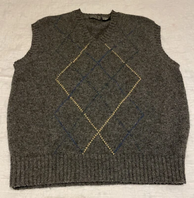 Vintage Brooks Brothers Wool Sweater Vest Mens XL British Crown Colony Hong Kong - Image 1 of 4