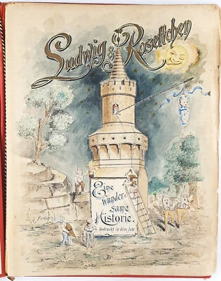 Marriage of Ludwig Gutmann and Rosette Pinkus: manuscript with 8 watercolours - Image 1 of 4