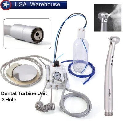 Unidad de turbina dental succión débil jeringa de 3 vías 2 orificios/pieza de mano LED de alta velocidad Foto 1 de 4