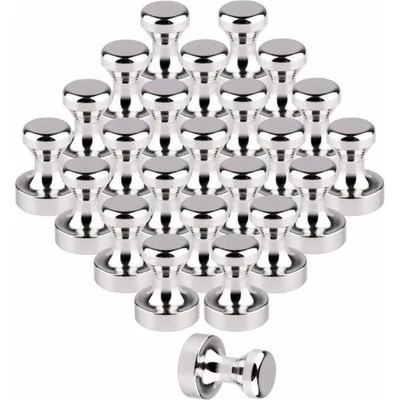 EASY-FOLIEN 24 Stück Push Pin Magnete für Magnettafel Kühlschrank Whiteboard Neodym 12x16mm