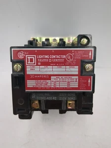 Square D 8903SM02 Lighting Contactor 30A 3P 600V Coil 110/120V Electrically Held - Picture 1 of 9