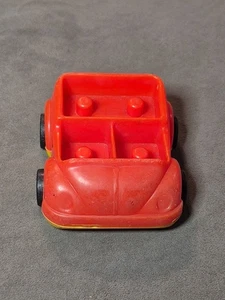 1970s Vintage Kenner Tree Tots Car Orange Yellow (Small Cracks) - Picture 1 of 16