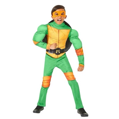 Disfraz de Tortugas Ninja Adolescentes Mutantes Miguel Ángel Niños Músculo Talla Grande Foto 1 de 4