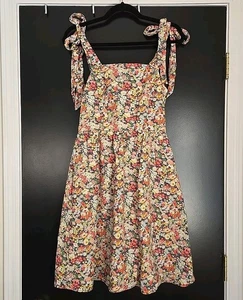 Antonio Melani Damenkleid geblümt schulterfrei Größe 4 quadratischer Ausschnitt Cottagecore - Bild 1 von 10