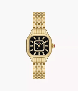 MICHELE Meggie 29mm 18K Gold-Plated Diamond Women's Watch MWW33B000016 - Picture 1 of 4