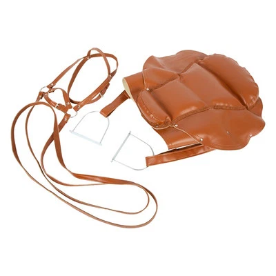 SMALLFOOT Small Foot Sattel und Zaumzeug-Set Holzpferd 11906 braun, ab 3 Jahre, Outdoor