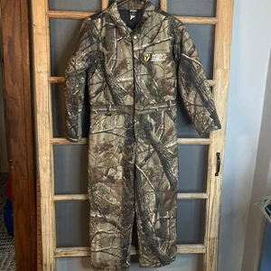 Scent Shield Realtree Youth Camo Quilt Lined Coveralls Hunting Size M 19x22 - Picture 1 of 8