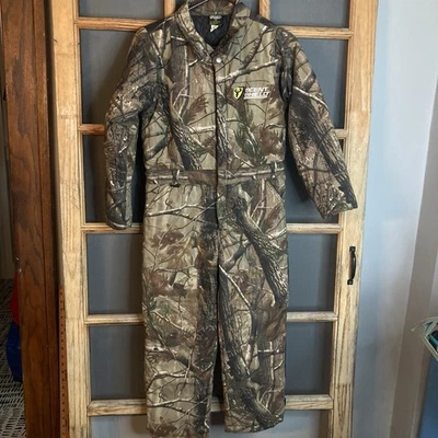 Scent Shield Realtree Youth Camo Quilt Lined Coveralls Hunting Size M 19x22 - Image 1 of 4