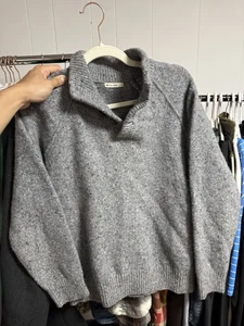 Suéter Gris Capa Marina Para Hombre Mezcla Lana Merino/Nailon/Alpaca Pequeño - Imagen 1 de 6