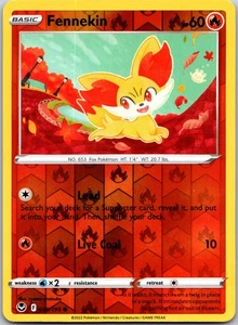 Fennekin 025/195 - SWSH12: Silver Tempest Reverse Holo - Imagen 1 de 2