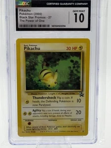 Pikachu - Pokémon 2000 Black Star Promo 27 CGC 10 Gem Mint - Picture 1 of 4