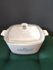 Vintage Corning Ware Blue Cornflower P-1 3/4-B Casserole Dish 1.75 qt w/Lid Rare - Picture 1 of 8