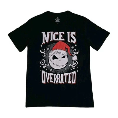 Disney The Nightmare Before Christmas Nice Is Overrated T-Shirt Size L - Imagem 1 de 4