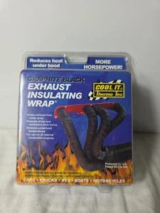 COOL IT THERMO TEC Exhaust Insulating Wrap Pre Coated Graphite Black 2” X 50’ Ft - Picture 1 of 2