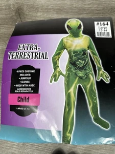 Disfraz Extraterrestre Extraterrestre Mono Solo Niños Talla Grande 12-14 Halloween - Imagen 1 de 11