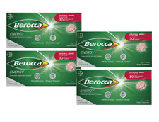 4 x Berocca Energy Original Berry Flavour 30 Effervescent Tablets