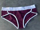 NEW VICTORIAS SECRET PINK HIPSTER COTTON PANTY THICK LOGO BAND M VTG Maroon