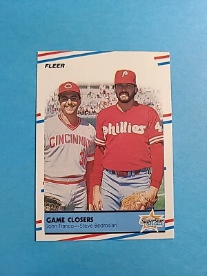 JOHN FRANCO & STEVE BEDROSIAN 1988 FLEER BASEBALL CARD # 627 I2062 - Image 1 of 2