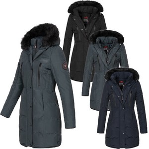 Geographical Norway Damen Winter Mantel Jacke Winterjacke Kunstfellkragen D-449