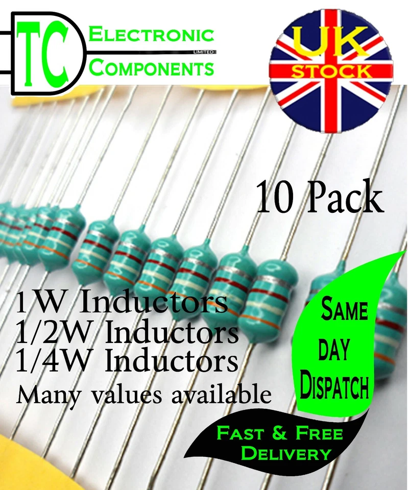 Inductor Coil Choke 1/4W 1/2W and 1W 0.22uH to 4.7mH colour wheel 0307 0410 0510 - Image 1 of 1