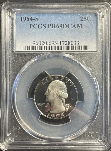 1984-S PCGS PR69DCAM Washington Quarter #2040 Cover