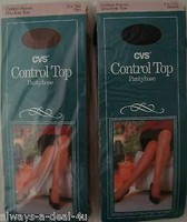 2 CVS Control Top Pantyhose / Medium 