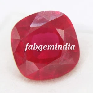 9.95 Ct Certified Natural Ruby Corundum Red Cushion Shape Cut Loose Gemstones - Picture 1 of 5