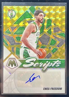 Enes Freedom 2021-22 GOLD MOSAIC SCRIPTS PANINI MOSAIC BOSTON CELTICS - Image 1 of 2