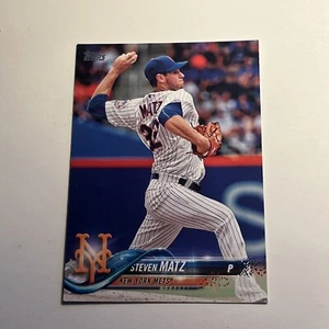 2018 Topps Series 1 - #221 Steven Matz New York Mets - Picture 1 of 2