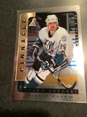 1996-97 Pinnacle Be A Player Silver Shawn Antoski Ducks #120 Auto Autograph - Image 1 of 2