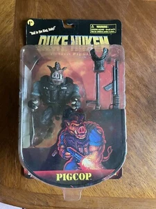 Duke Nukem Pig Cop Action Figure Series 2  Resaurus 3D Realms 1997 NEW ~SEALED - Picture 1 of 12
