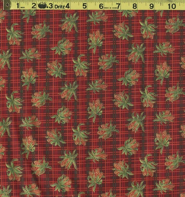 INDIAN CORN on Plaid Metallic Highlights JOANN  100% Cotton Fabric 2 YARDS* - Image 1 of 2