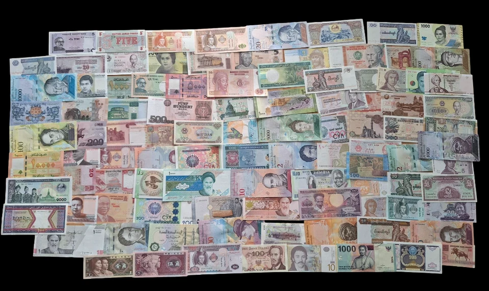Lotto di 100 Banconote Mondiali Differenti FDS (UNC) 43 Paesi Diversi Cat. 467$ - Bild 1 von 4