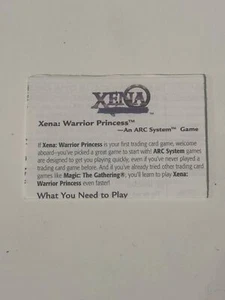 Xena - Base Set - Rulebook - Imagen 1 de 1
