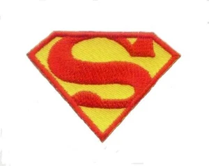 Superman Logo Embroidered Iron On Applique Patch 2.25 Inches - Picture 1 of 1