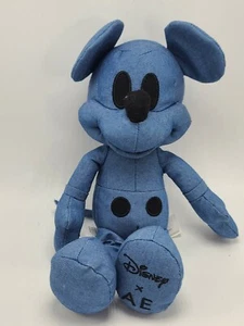 Disney Mickey Mouse American Eagle Blue Denim 12" Plush Toy Great Condition - Picture 1 of 7