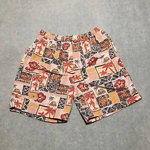 TORI RICHARD Swim Shorts Mens Large L Beige Orange Black Swim Trunks Boardshorts - Picture 1 of 23